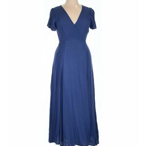 Lulu’s Blue Wrap Maxi Dress